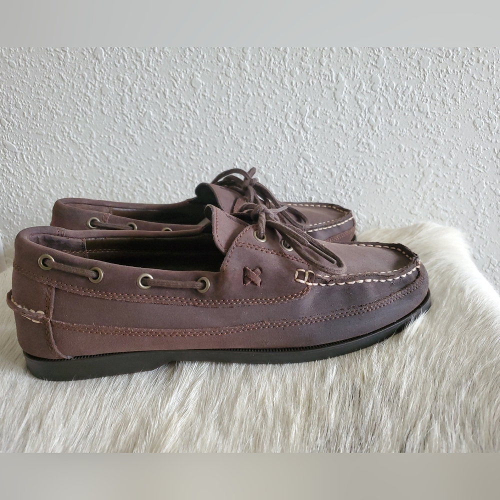 Polo Ralph Lauren Men’s Roughout Suede Camp Brown Moccasin Sz 11.5D $229